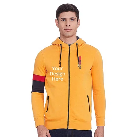 Yellow Customized Sweatshirt For Men