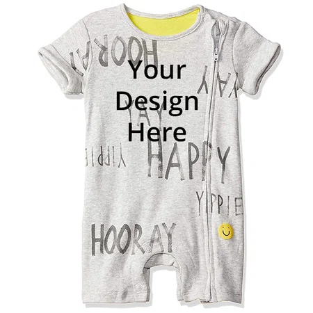 Grey Customized Unisex Romper Suit