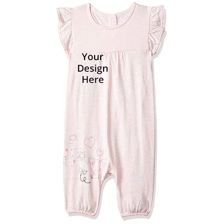 Pink Customized Baby Girl's Romper Suit
