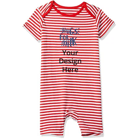 Red Customized Baby Boy's Regular Fit Romper Suit
