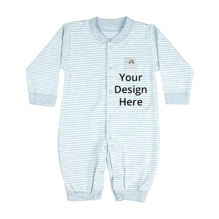 Blue Customized Infant Baby Boys/Girls Cotton Blend Romper Little boy/Girl Suit Play Suit Clothes (12-18 Months)
