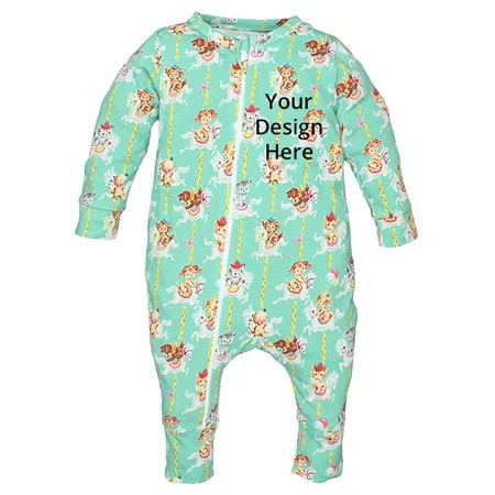 Green Customized Unisex Regular fit Romper Suit (3-6 Months)