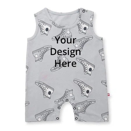 Sky Blue Customized Baby Boy's Regular Fit Romper Suit (12-18 Months)