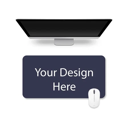 Black Customized Leather Desk Pad Protector, Mouse Pad, Office Desk Mat, Non-Slip PU Leather Desk Blotter, Laptop Desk Pad, Waterproof Desk Writing Pad for Office and Home (31x15.5 Inch)