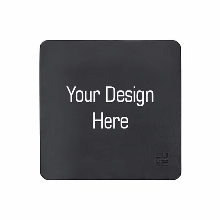 Black Customized Mouse Pad for Work from Home/Office | Vegan Leather | Anti-Skid, Anti-Slip, Reversible use, Dual Color | Splash-Proof