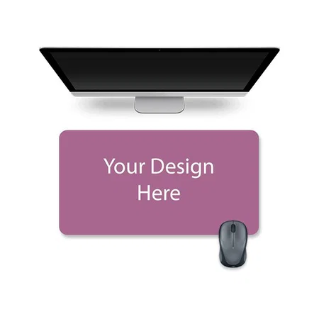 Lavender Customized Leather Desk Pad Protector, Mouse Pad, Office Pad, Computer Office Desk Mat, Non-Slip, Reversible, Dual Side Vegan Leather (Size - 35.4" x 17.7")