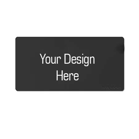Black Customized Vegan Leather Extended XXL Mouse Pad / Desk Pad, Smooth Texture (900mm x 400mm)