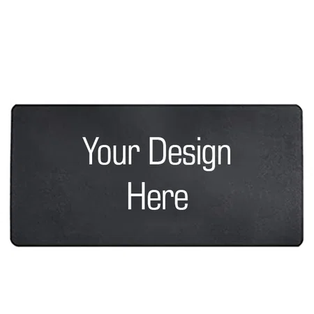 Black Customized Mousepad Extended Waterproof Microfiber Gaming Keyboard Mouse Pad Pu Leather, Rectangle One Side Mouse Pad (Size - 60x30 cm)