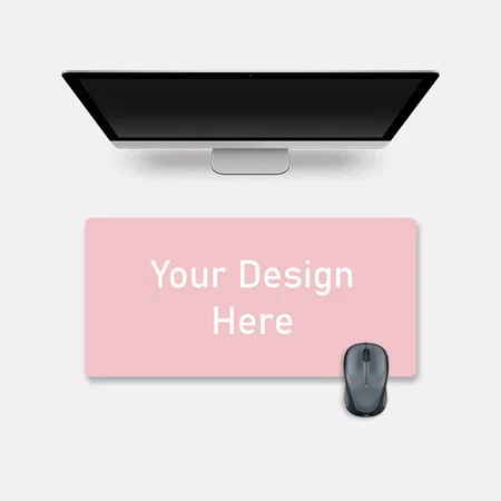 Pink Customized Desk Mousepad Extended Waterproof Microfiber Gaming Keyboard Mouse Pad Single Sides Use (80x40 cm)