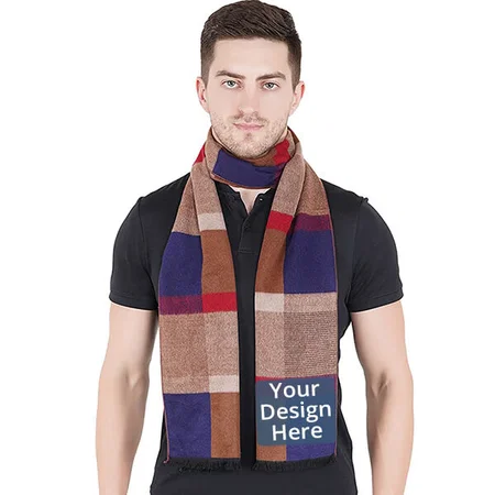 Multicolour Customized Reversible Wool Cashmere Wrap Shawl