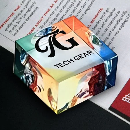 Multicolor Customized Crystal Paper Weight for Office Table