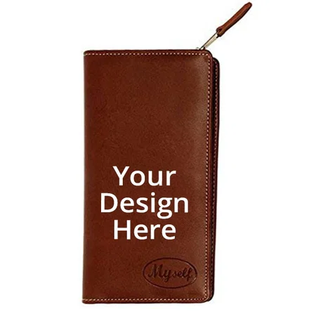 Brown Customized Passport Holder