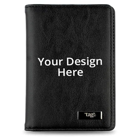 Black Customized Passport Cover