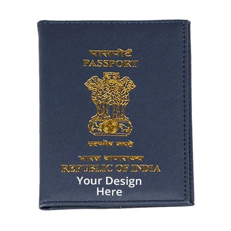 Black Customized Unisex Passport Cover