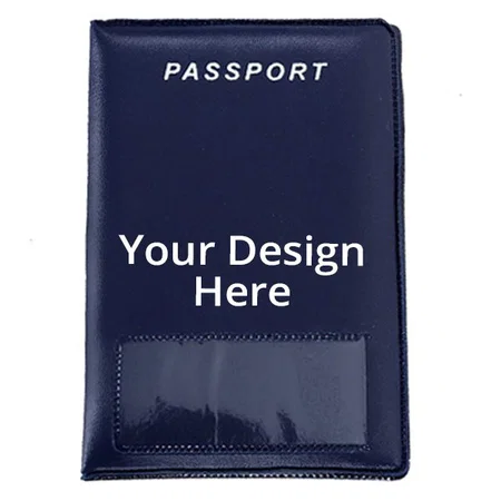 Blue Customized Compact Passport Cover/Holder