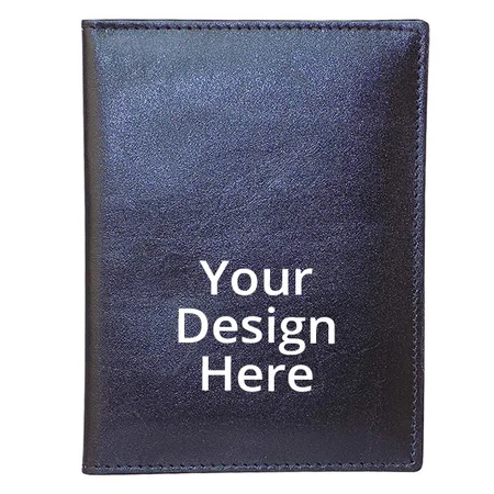Black Customized Money Purse Travel Passport Holder Cover Wallet Organiser