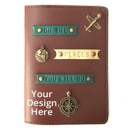 Brown Customized Passport Cover