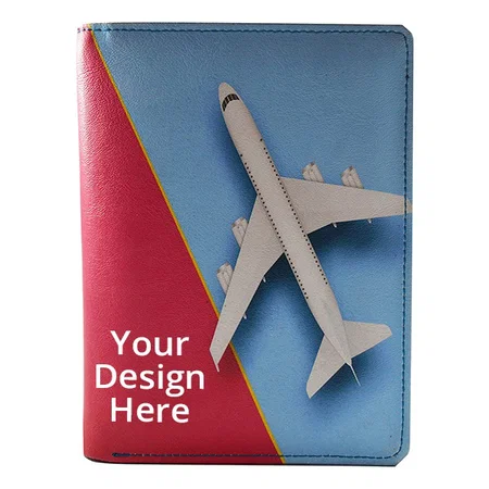 Blue Red Customized Unisex Passport Cover