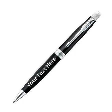 Matte Black Customized Parker Aster Chrome Trim Ball Pen