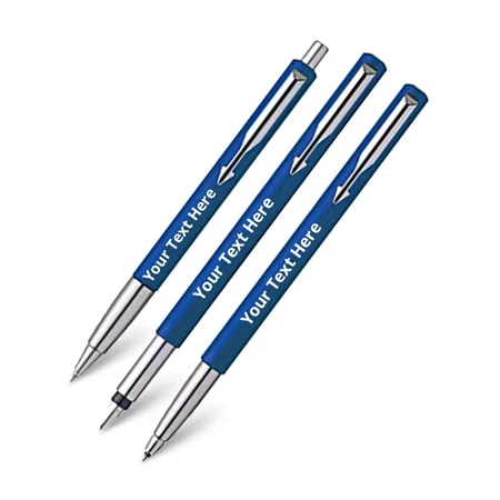 Blue Customized Parker Vector Ball Pen Pack of 3