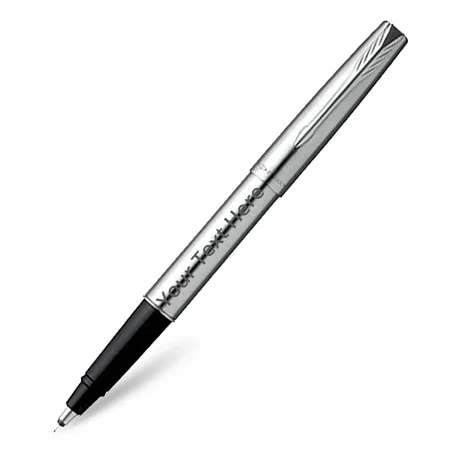 Stainless Steel Customized Parker Frontier Roller Ball Pen Chrome Trim, Blue Ink, with Dad Quote