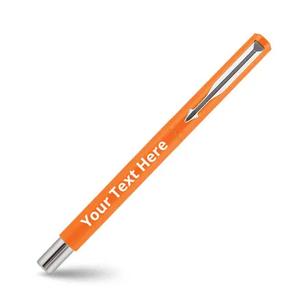 Orange Customized Parker Vector Chrome Fine Nib Pen
