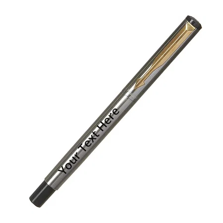 Stainless Steel Customized Parker Vector Gold Trim Roller Ball Pen with Key Chain