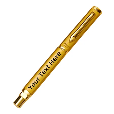 Gold Plated Customized Hayman 24 CT Premium Triangle Roller Pen with Gift Box