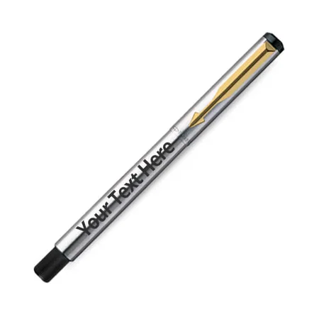 Silver Customized Parker Moments Vector Gold Trim Ball Pen