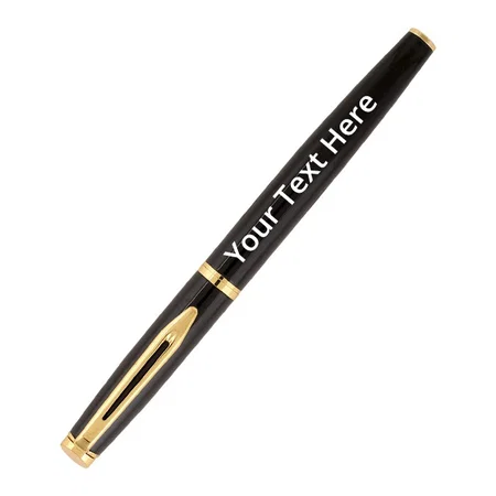 Black Customized Metal Crossover Pen (Ink Colour - Blue) Ideal for Gift, Office Use