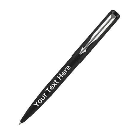 Matte Black Customized Parker Vector Ball Pen with Card Holder