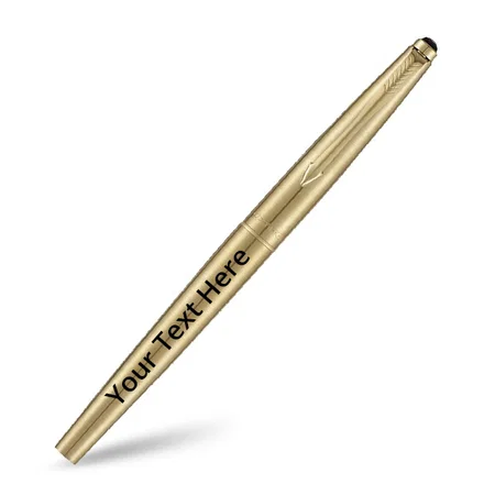 Gold Customized Parker Galaxy Roller Ball Pen with Keychain