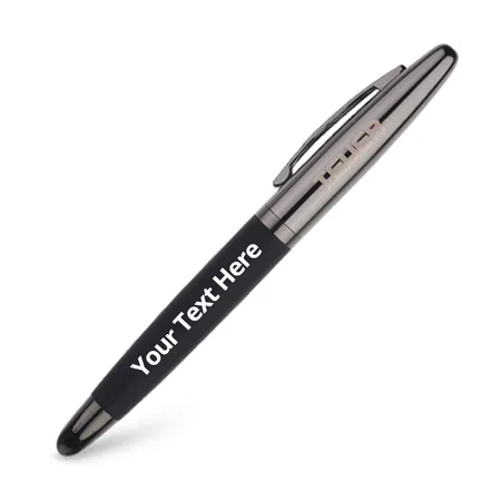 Black Teuer Customized Metal Roller Ball Pen