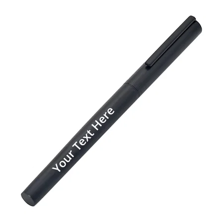 Black Customized Metal Body Fountain Ink Pen With Ink Refill Converter, Fine Nib 0.5mm