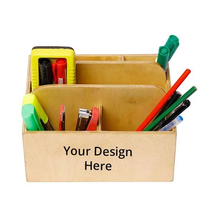 Bamboo Customized Desk Organizer, Multi-Functional Pen Holder Box, Desktop Stationary, Easy Assembly, Home Office Supply Storage Rack