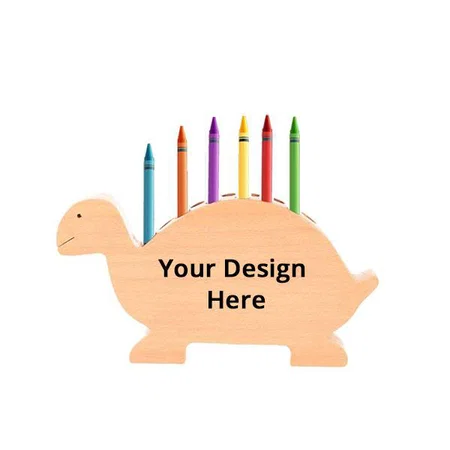 Brown Customized Cute Tortoise Creative Pen &amp; Pencil Stand Or Desk Organizer for Student, Stationery, Crayon, Home &amp; Office Multi-Purpose Uses | Size - 5.11"x9.25"x1.18"