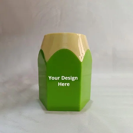 Green Customized Plastic Pen Stand