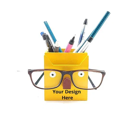 Yellow Customized Polyvinyl Chloride Specs Holder Stand With 1 Compartment