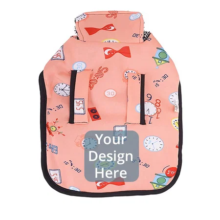 Peach Customized Pet Dog Jacket With Soft Fleece For Small Dogs, Cats