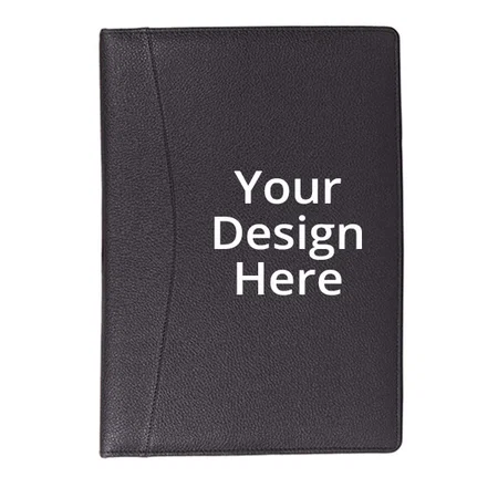 Black Customized Leatherette Material Professional 2 Ring File Folder (20 Leaves)