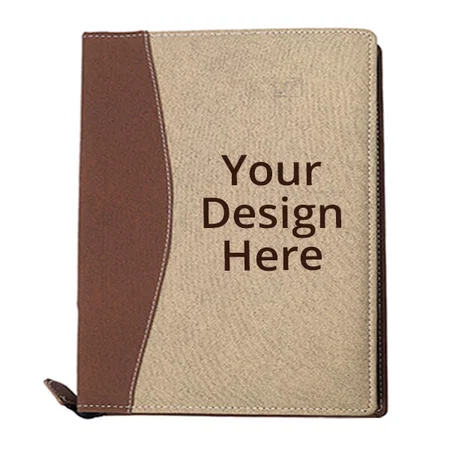 Brown Customized Leather Professional 4 Ring Files and Folders, Documents Holder, Document Bag with 20 Leaves to Store A4 and Legal Size Documents (39 x 27cm)