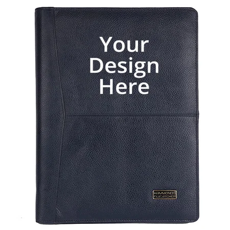 Black Customized Genuine Leather File Folder