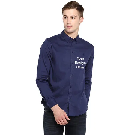 Blue Customized Red Tape Men's Solid Regular Fit Casual Shirt