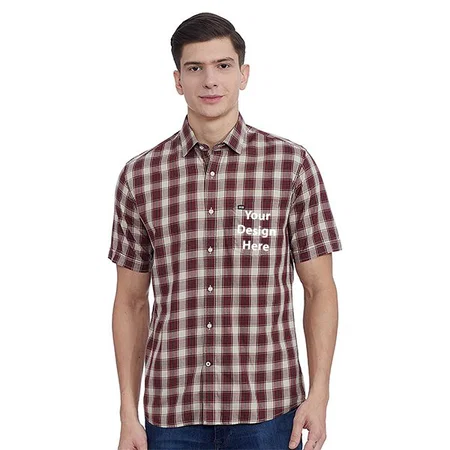 Maroon Customized Men's Regular Fit Shirt