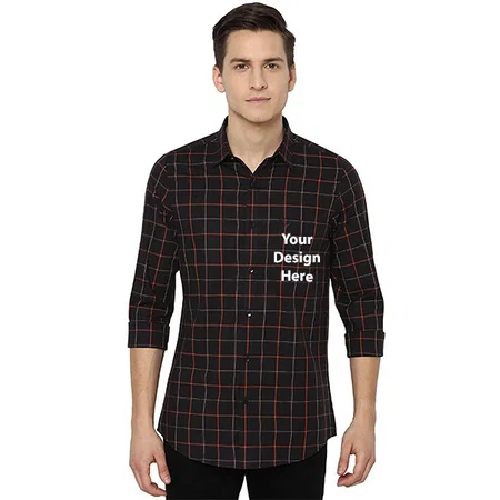 Black Customized Allen Solly Men's Slim Shirt