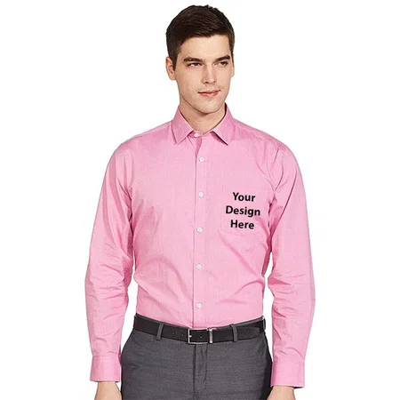 Pink Customized Men's Regular Shirt