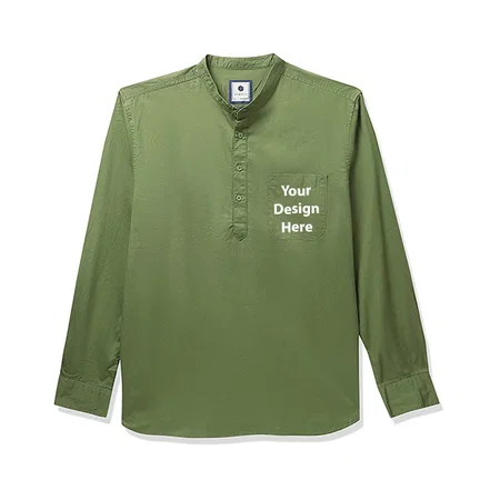 Green Customized Men's Regular Shirt