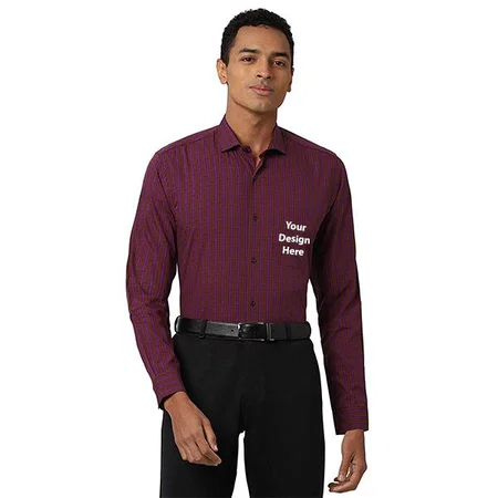 MaroonCustomized Peter England Men's Regular Shirt