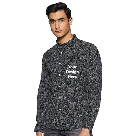 Blue Customized Levi's Men's Printed Regular fit Casual Shirt