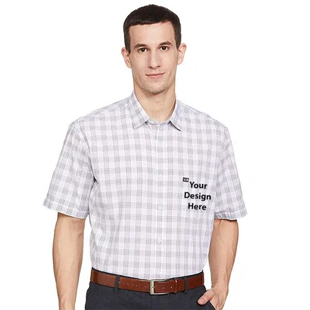 Sky Blue Customized Red Tape Men's Solid Classic Shirt